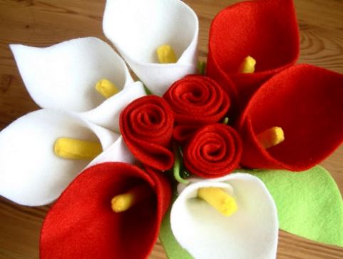 cara membuat bunga lily dari kain flanel