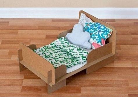 cara membuat miniatur tempat tidur dari kardus