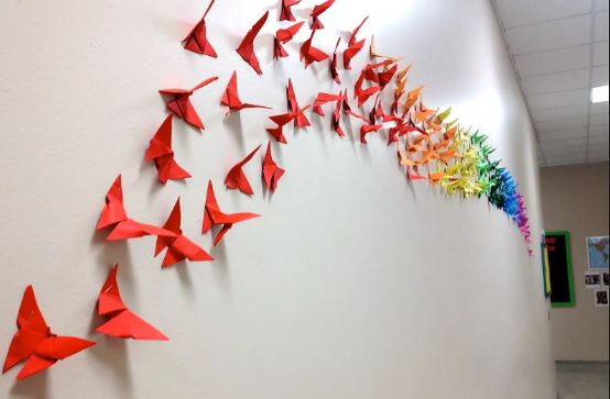 Image result for Cara Kreatif Menghias Dinding Kamar Tidur dari Kertas Origami Buatan Sendiri